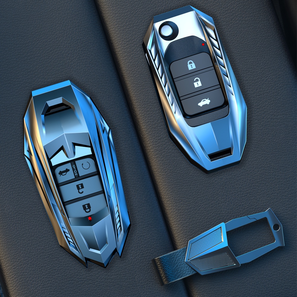 1 Bộ Vỏ Bọc Chìa Khóa Điều Khiển Từ Xa Bằng Hợp Kim Kẽm Cho Honda Civic Accord CRV HR-V Brio BRV City Odyssey