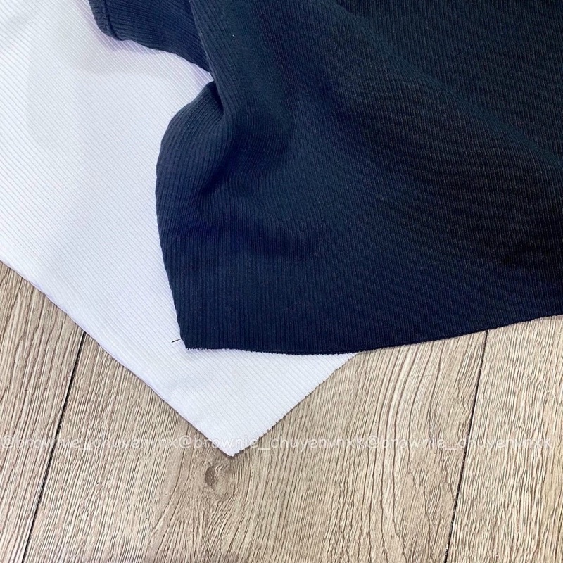 Áo croptop thun gân dáng ba lỗ vnxk