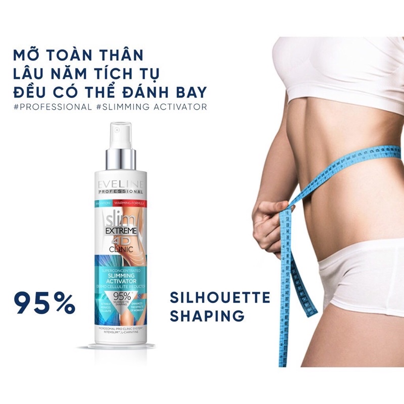 Gel tan mỡ làm nóng Eveline Slim Extreme 4D Clinic Slimming Activator