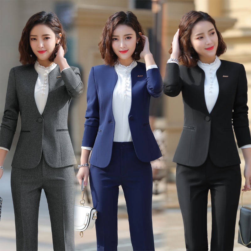 Áo Vest Tay Dài Cổ Đứng Thanh Lịch Thời Trang Công Sở Cho Nữ