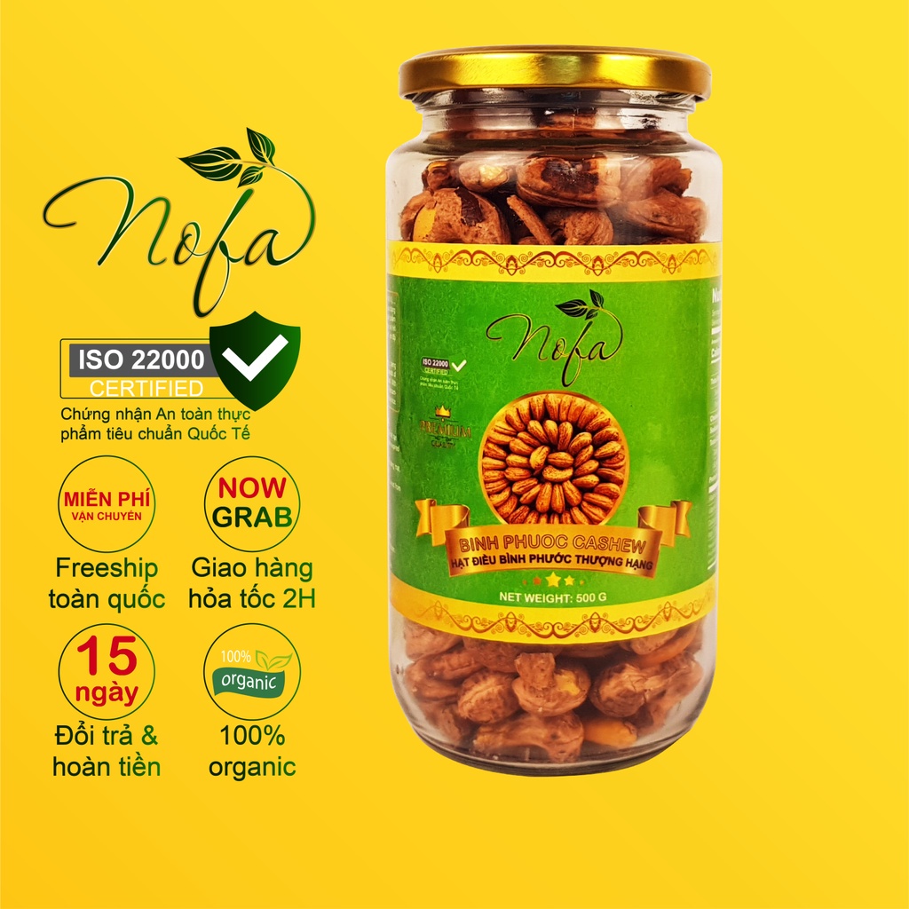 Hạt Điều Rang Muối Nguyên Hạt, Hạt Điều Bình Phước Thơm Ngon Giòn Ngậy Tốt Cho Sức Khỏe - NOFA FOOD