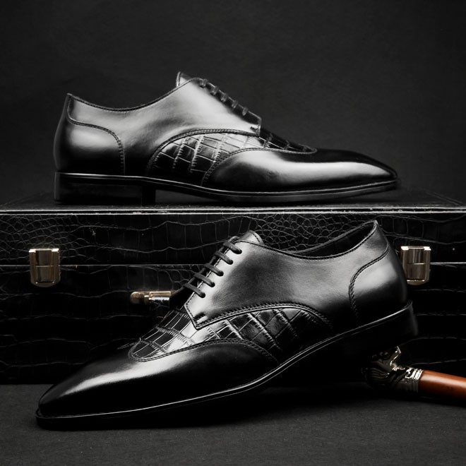 Giày nam da thật Manzano phong cách cổ điển sang trọng cho quý ông M22836
