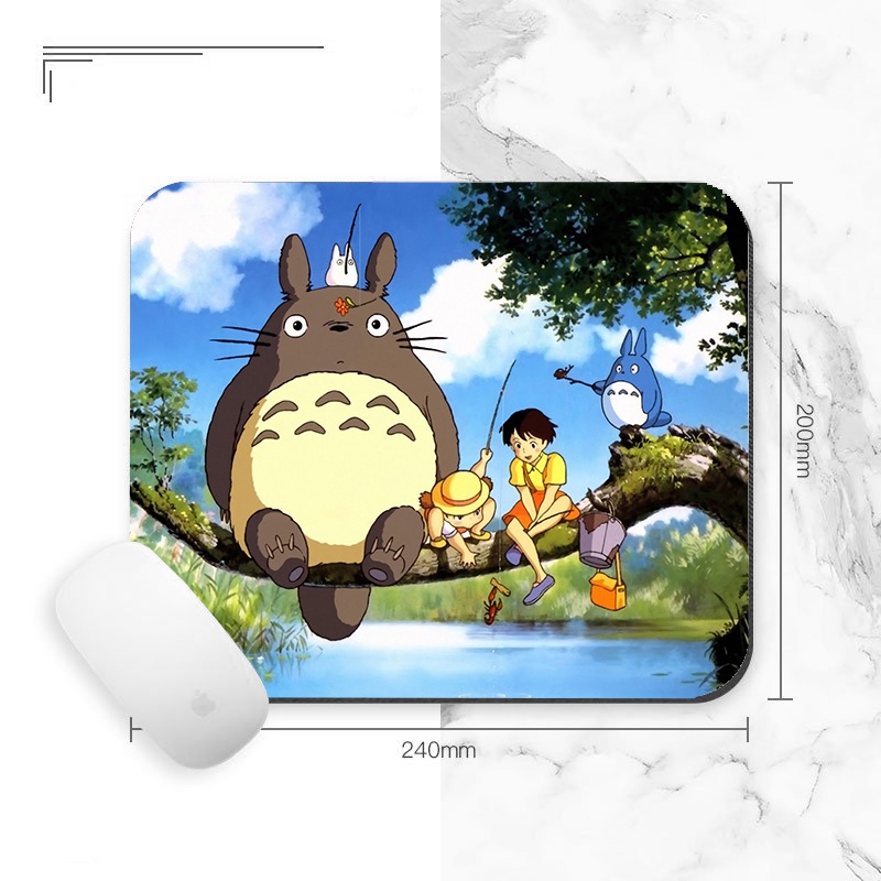 Miếng lót chuột IN HÌNH My Neighbor Totoro Hàng xóm tôi là Totoro anime chibi tiện lợi xinh xắn