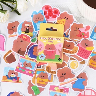 Sticker hình dán gấu dễ thương nhiều màu