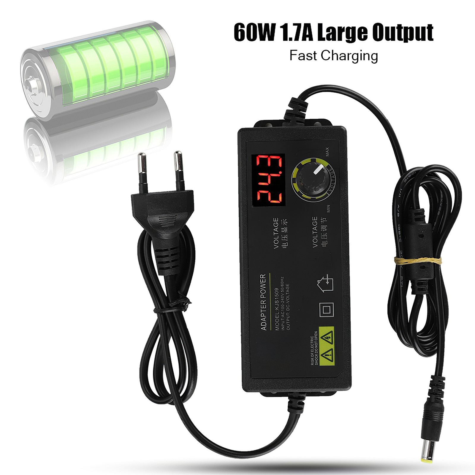 Bộ Chuyển Đổi Nguồn Điện 60w 100-240v Đầu Vào 3-36v