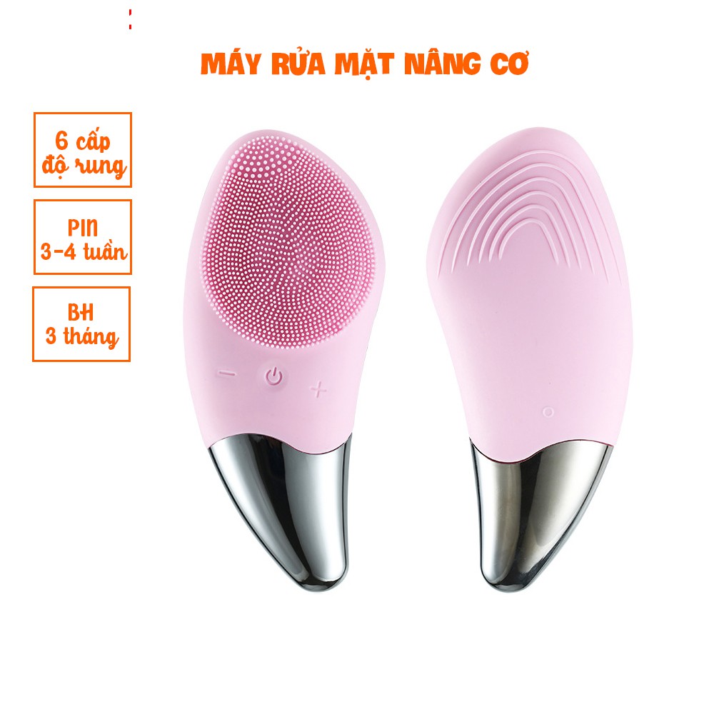 Máy rửa mặt silicone công nghệ mới sóng UltraSonic mới massage nâng cơ - Tặng khăn quấn tóc - BH 3 tháng - Kaizo Mart