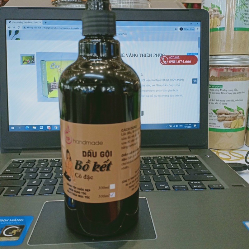 Dầu gội bồ kết cô đặc 300ml Chai thiên phúc loại thượng hạng FG