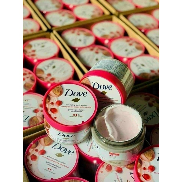 [Bản Đức] Tẩy da chết body Dove exfoliating body scrub 225ml