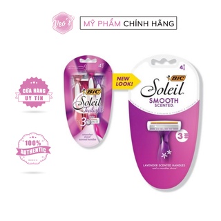 Dao cạo BIC Soleil Smooth Scented 3-Blade Women's Disposable Shavers Lavender chuyên dụng cho nữ