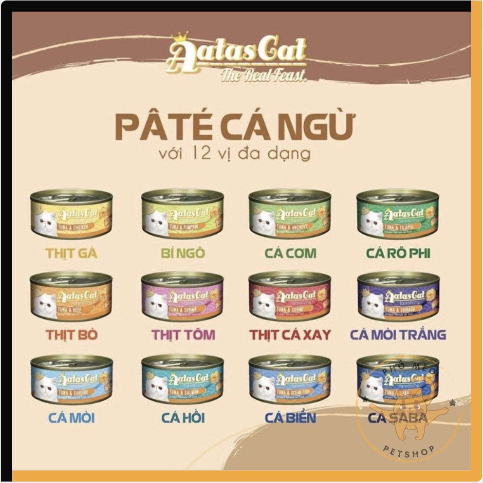 Pate lon Aatas cho mèo 80g