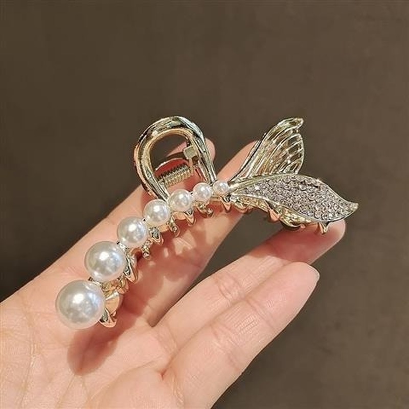 Kẹp Tóc Đính Ngọc Trai Thiết Kế Mới Thời Trang Theo Phong Cách Hàn Quốc Cho Nữ