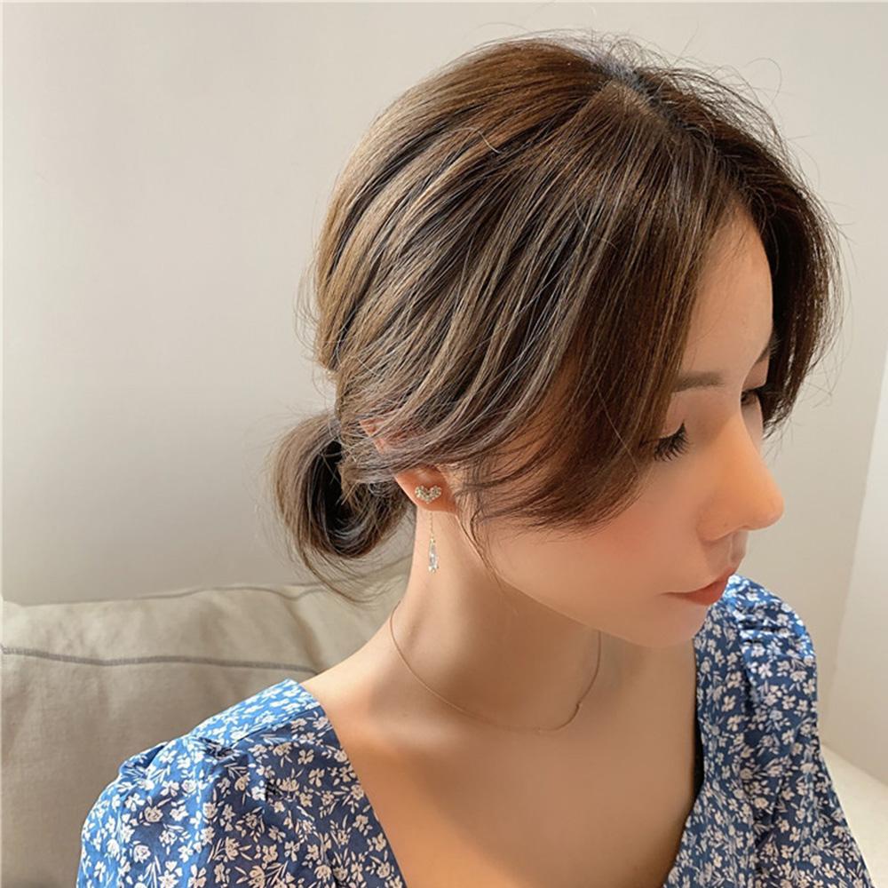 Bông Tai Thời Trang Hình Trái Tim Phối Tua Rua Dài Kiểu Hàn Quốc VANES1