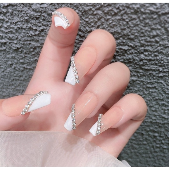 harm xích nail trang trí móng tay, Dây Xích Kim đính đá 3D gắn móng