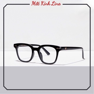 Gọng kính cận nam nữ mắt vuông chữ V phụ kiện thời trang Linaeyewear - Lắp tròng cận theo yêu cầu
