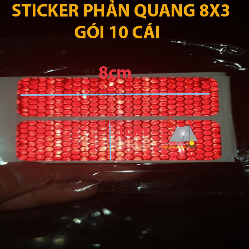 Sticker phản quang các loại dán nón, dán xe - Bán theo combo / gói