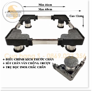 Chân kệ máy giặt tủ lạnh cao cấp trụ Inox