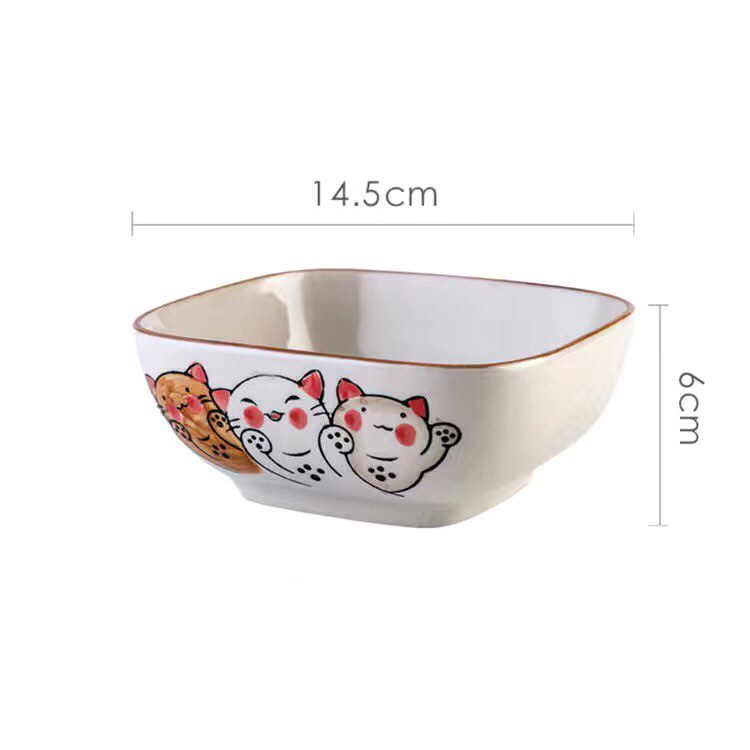 BỘ BÁT ĐĨA CÁ CHÉP NHẬT - Bộ bát tô đại dạng vuông - Gốm sứ cao cấp