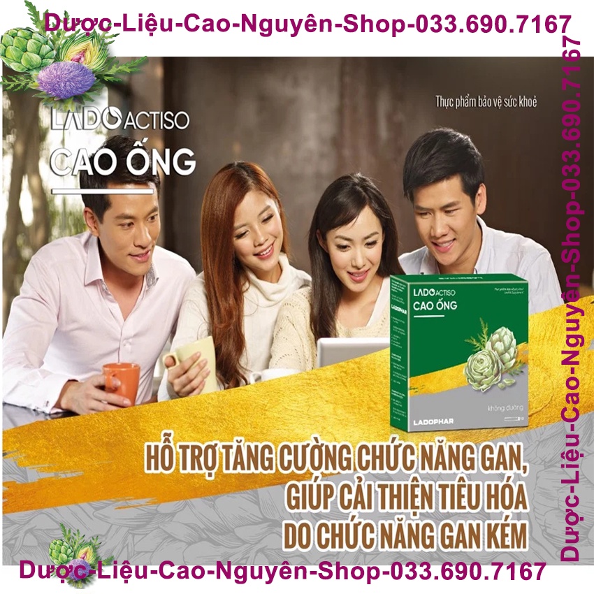 Cao uống atiso hoàn toàn không đường-Dược liệu cao nguyên Ladophar 10 ốngx10ml