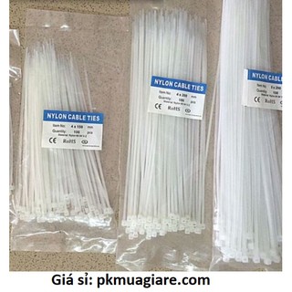 Dây rút nhựa 30 cm,trắng