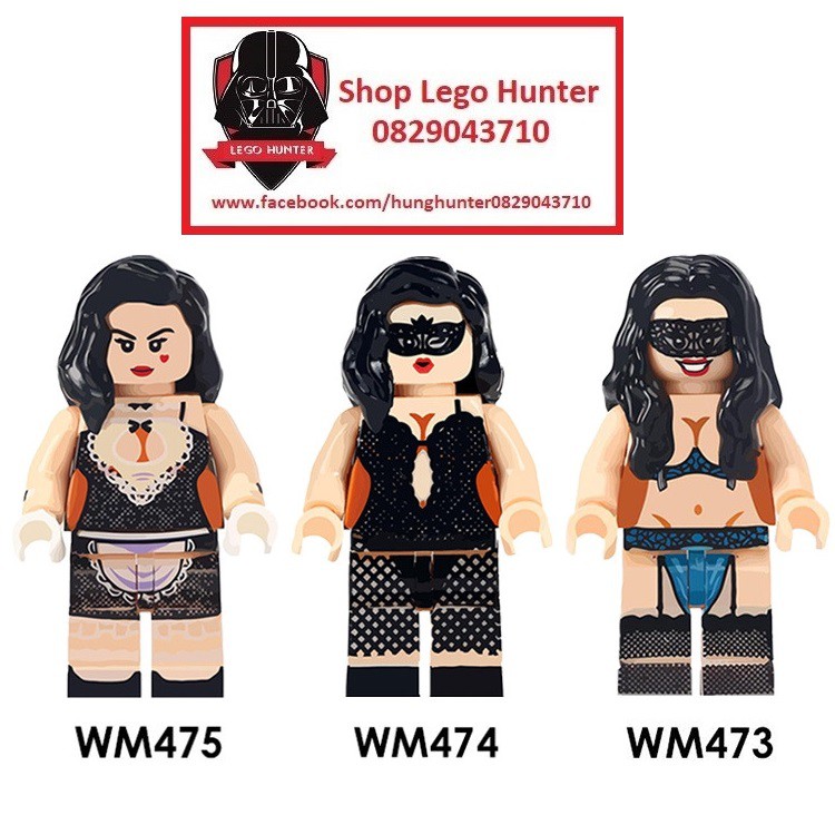 Xếp Hình WM minifigures combo 3 Striper nhân vật vũ nữ thoát y