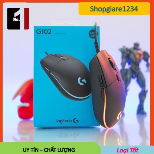 Chuột Có Dây LOGITECH G102 Led RGB- Thiết Kế Cực Đẹp 8000 DPI Siêu Mượt