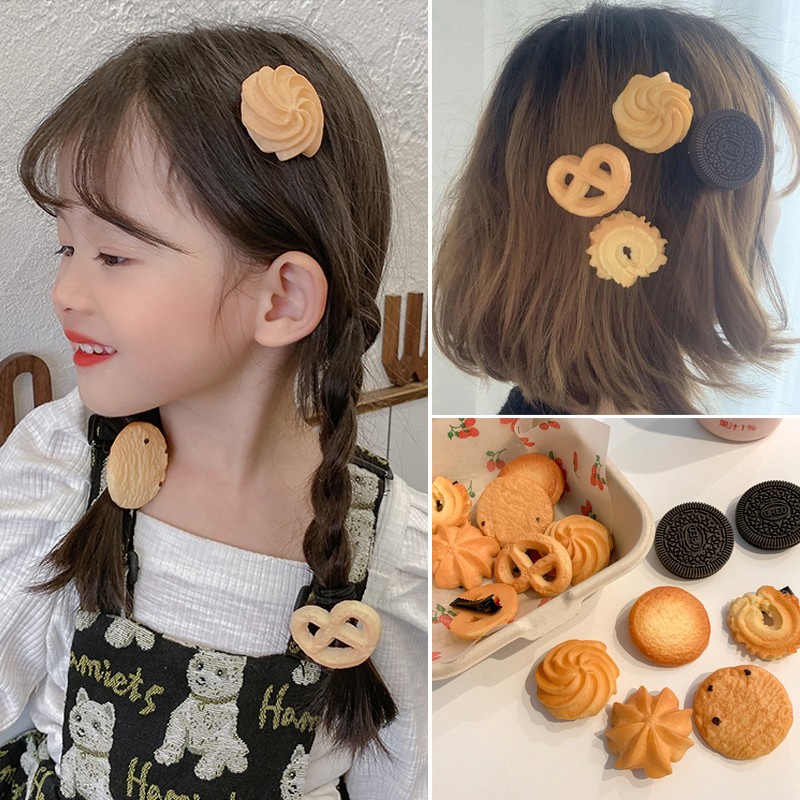 Kẹp tóc hình bánh quy độc đáo dễ thương dành cho nữ