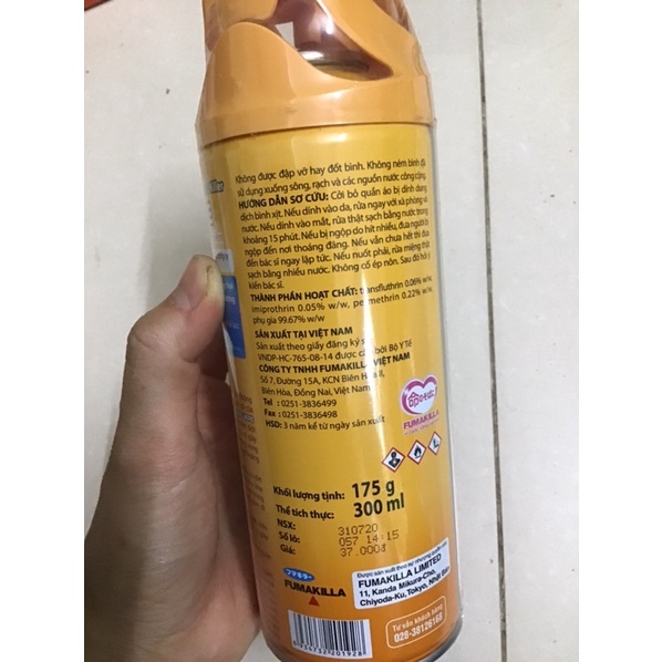 Bình xịt muỗi Jumbo vape 2 vòi, bình xịt côn trùng 300ml