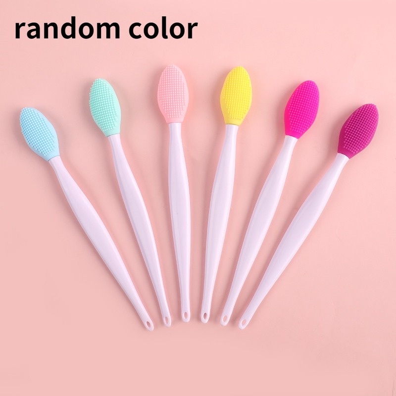 [Hàng mới về] Cọ silicon mềm hai mặt làm sạch mụn đầu đen tẩy tế bào chết cho mũi