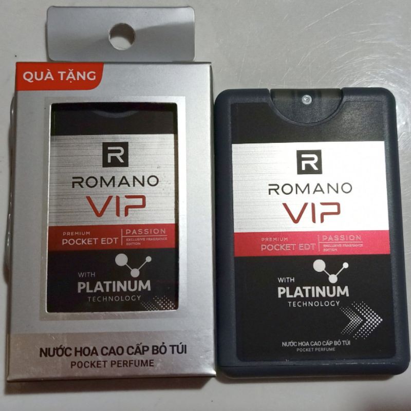(5 MÙI) Nước hoa Romano cao cấp dành cho nam 18ml | Thế Giới Skin Care