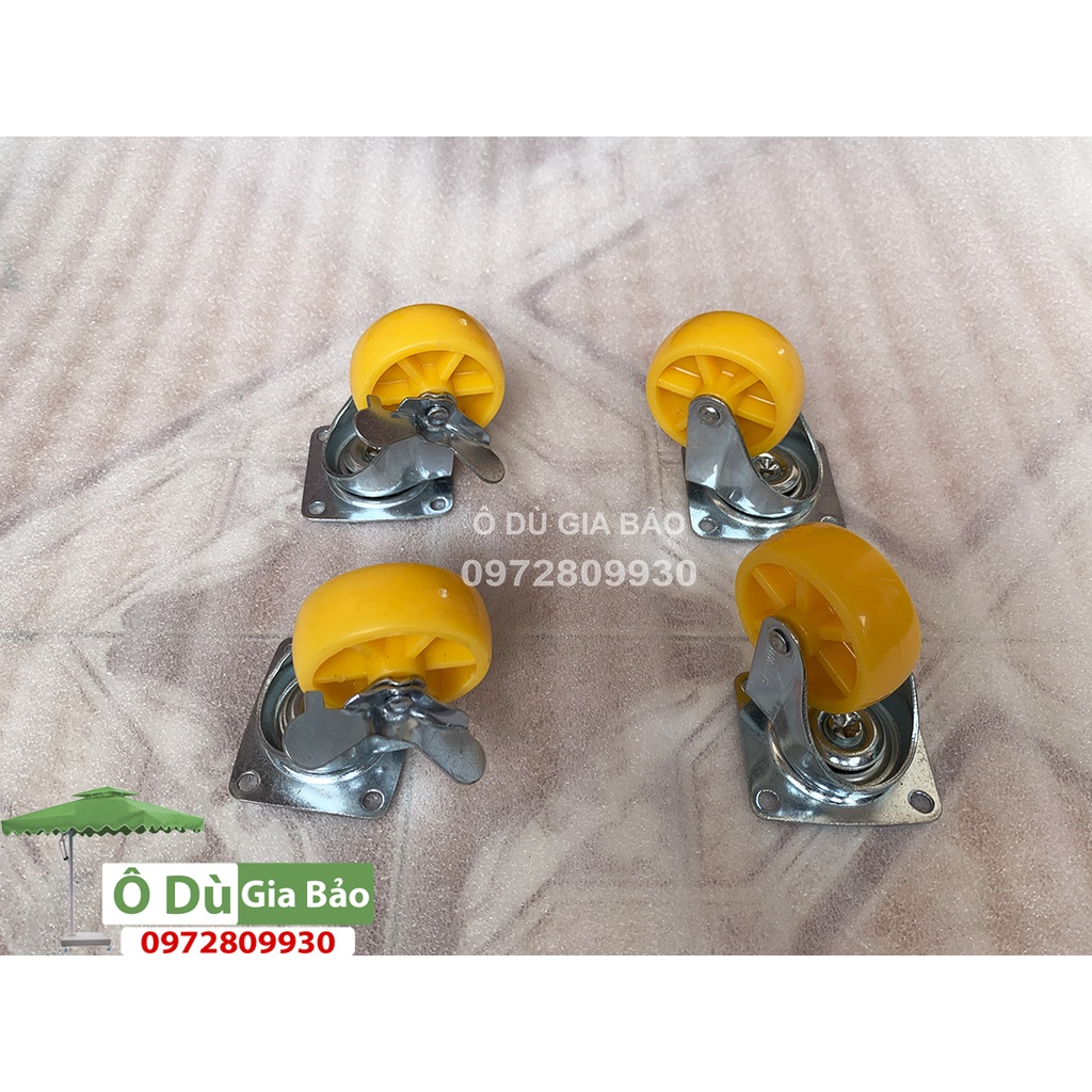 Bánh xe 6 màu vàng loại tốt chịu tải cao Sieu Thanh(1 Bộ Gồm 4 Chiếc)