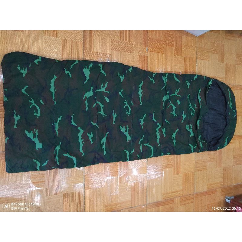 Túi ngủ in loang đi phượt, đi rừng dã ngoại MÃ 20 (190cm*70)
