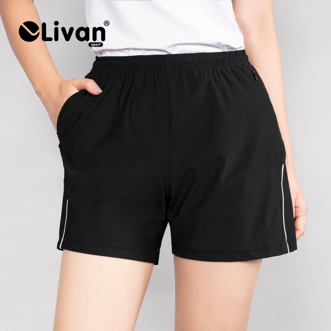 Quần Short Thể Thao Nữ Livan Sport Phối Viền Thoáng Khí Cao Cấp | BigBuy360 - bigbuy360.vn