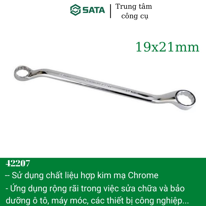 Cờ lê hai đầu vòng 19x21mm SATA 42207- Hàng chính hãng