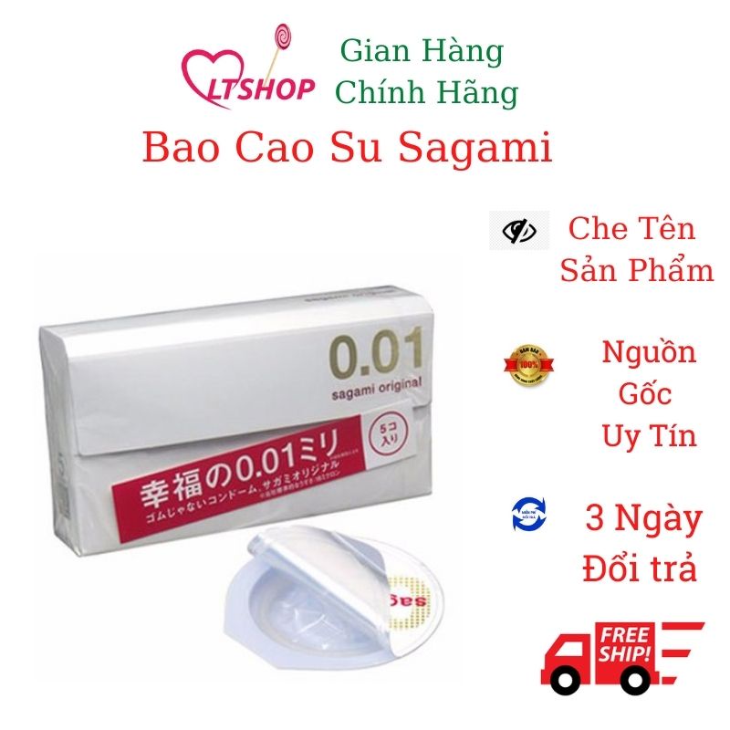 BAO CAO SU SIÊU MỎNG NHẤT THẾ GIỚI SAGAMI 001 MM HỘP 5 CÁI