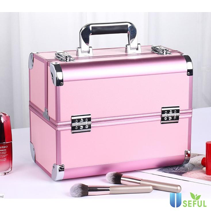 Cốp Trang Điểm Nail-Mi Inox 4 Khay 2 Tầng Chắc Chắn 💖 𝘍𝘳𝘦𝘦𝘴𝘩𝘪𝘱 💖 Phụ Kiện Trang Điểm Chuyên Nghiệp - Kun Store