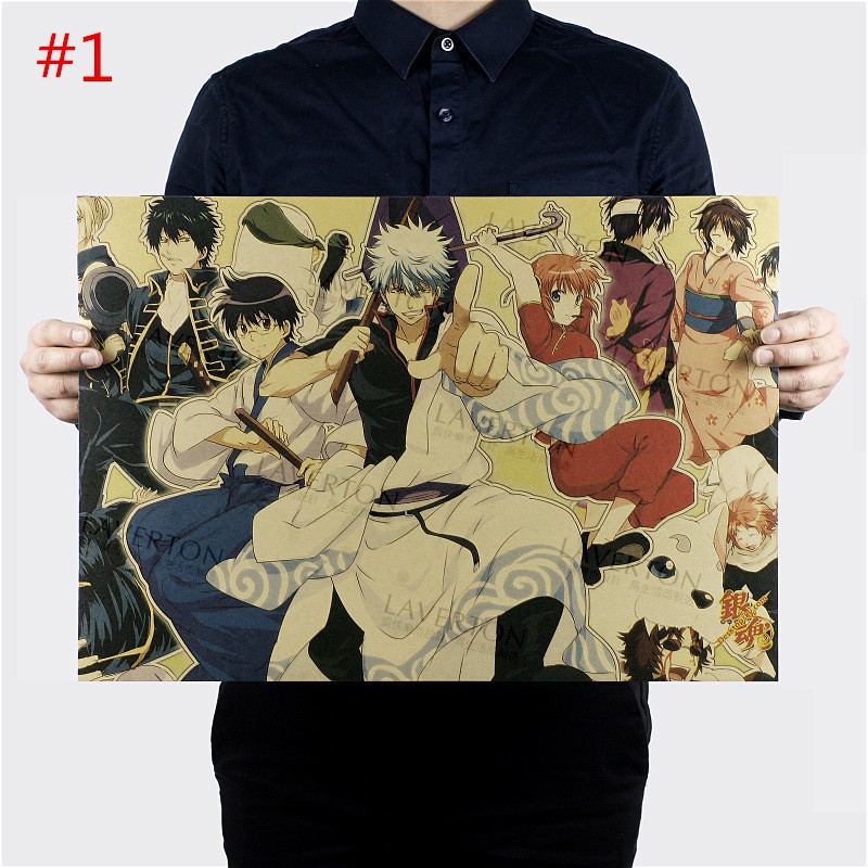 Poster phim Anime gintama phong cách Nhật Bản
