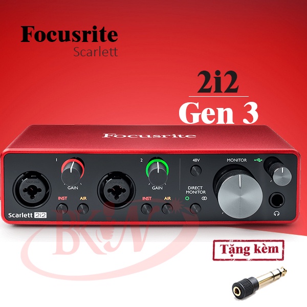 Sound Card Focusrite Scarlett 2i2 Gen 3 Sound Card Âm Thanh - Focus USB Audio SoundCard (3rd - Gen3)