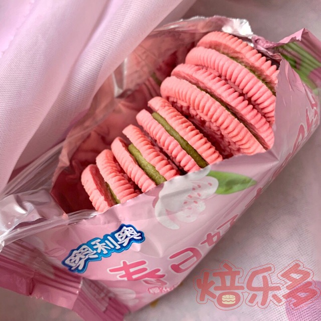 Bánh Oreo Anh Đào Matcha Nhật Bản / Oreo vị Matcha / Ăn Vặt