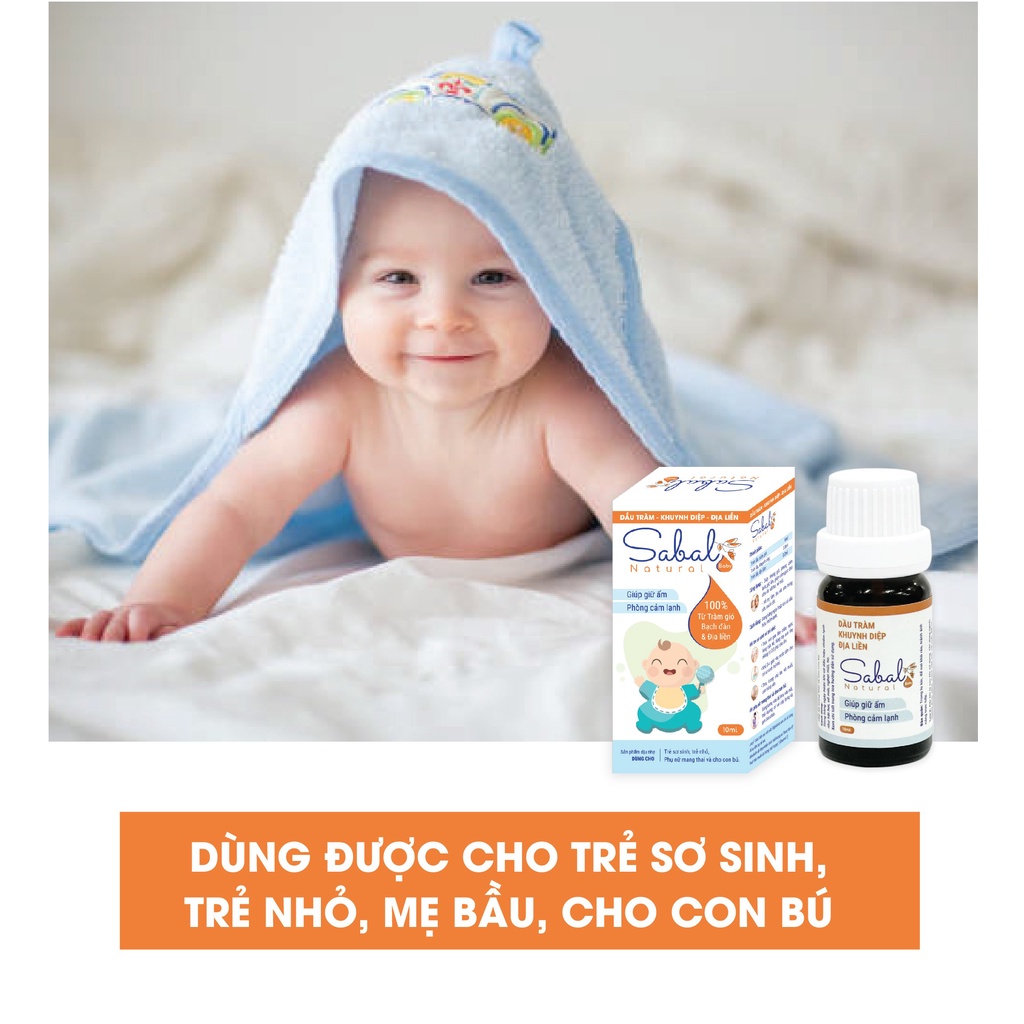 2 lọ Sabal. Tinh dầu giúp giữ ấm phòng cảm lạnh cho bé