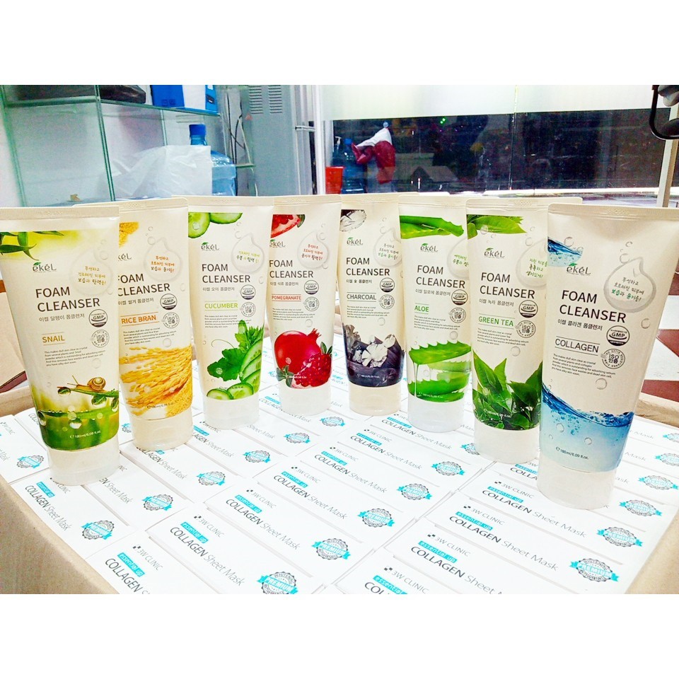 Sữa rửa mặt Ekel Hàn Quốc Chính Hãng 180ml làm sạch sâu ngăn ngừa mụn và loại bỏ bã nhờn | BigBuy360 - bigbuy360.vn