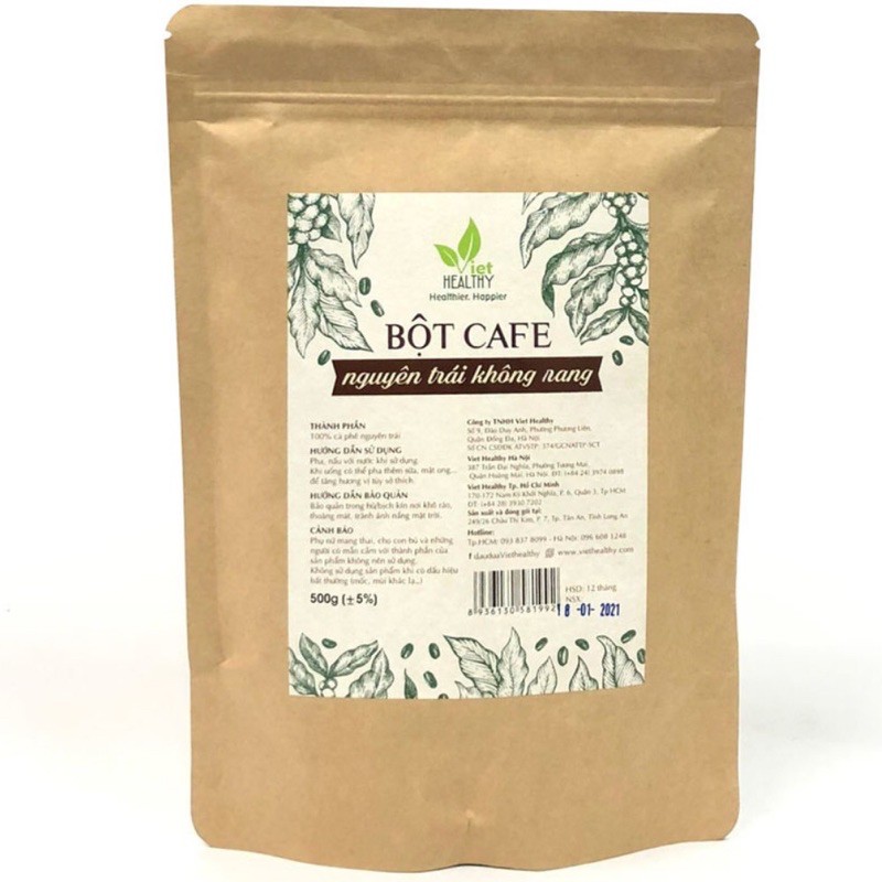 Bột không cafe không rang 500g