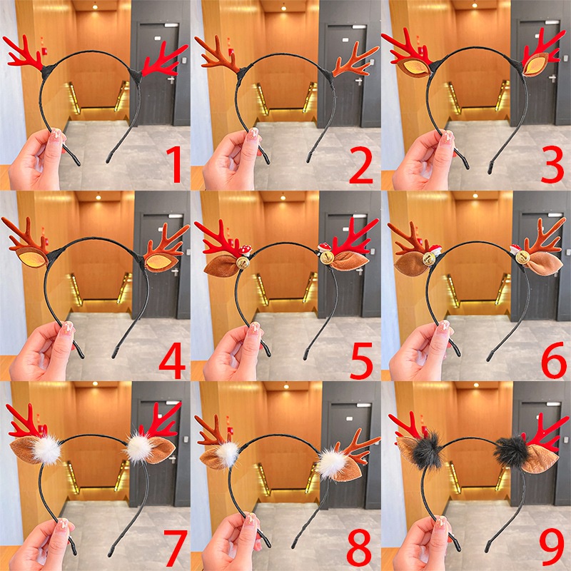 Cài tóc phong cách Giáng sinh dễ thương cho bé gái