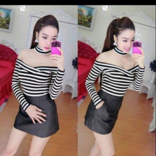 Áo bẹt vai tay dài