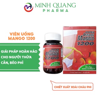 MANGO 1200 - lọ 20 viên. Viên uống giảm cân, giảm mỡ thừa giảm béo chiết xuất xoài châu Phi Mango 1200