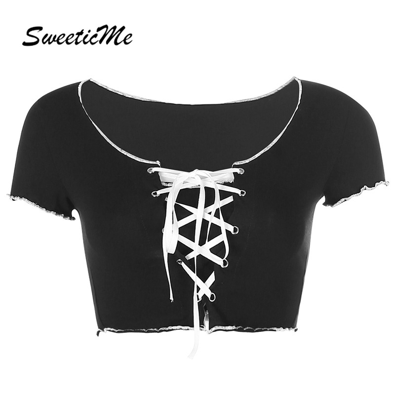 Áo Thun Lửng Ngắn Tay Gợi Cảm Cho Nữ 2021