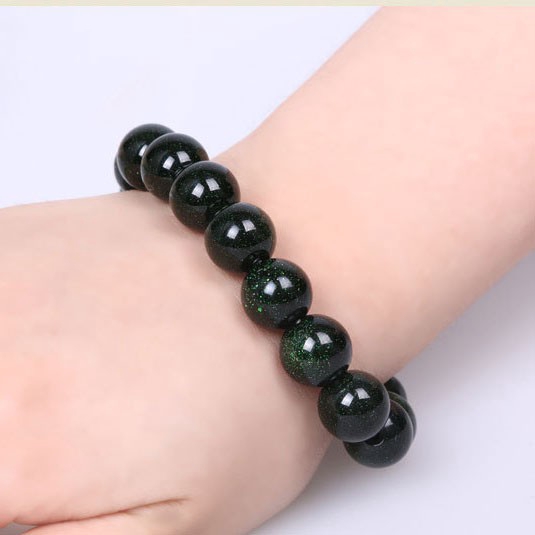 Vòng Đeo Tay Chuỗi Hạt Đá Tự Nhiên Màu Xanh Lá