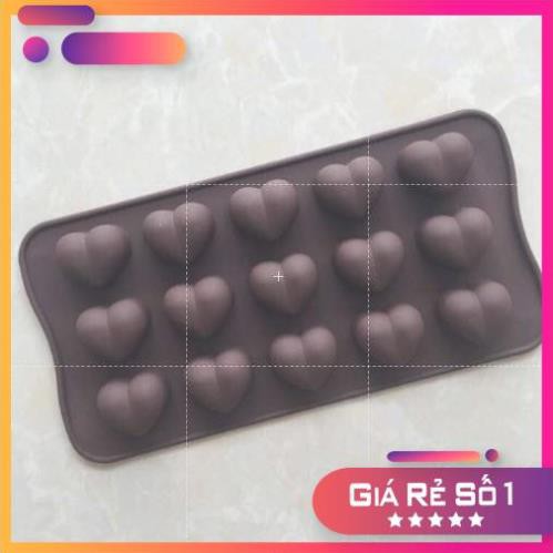 Khuôn đổ socola 15 tim
