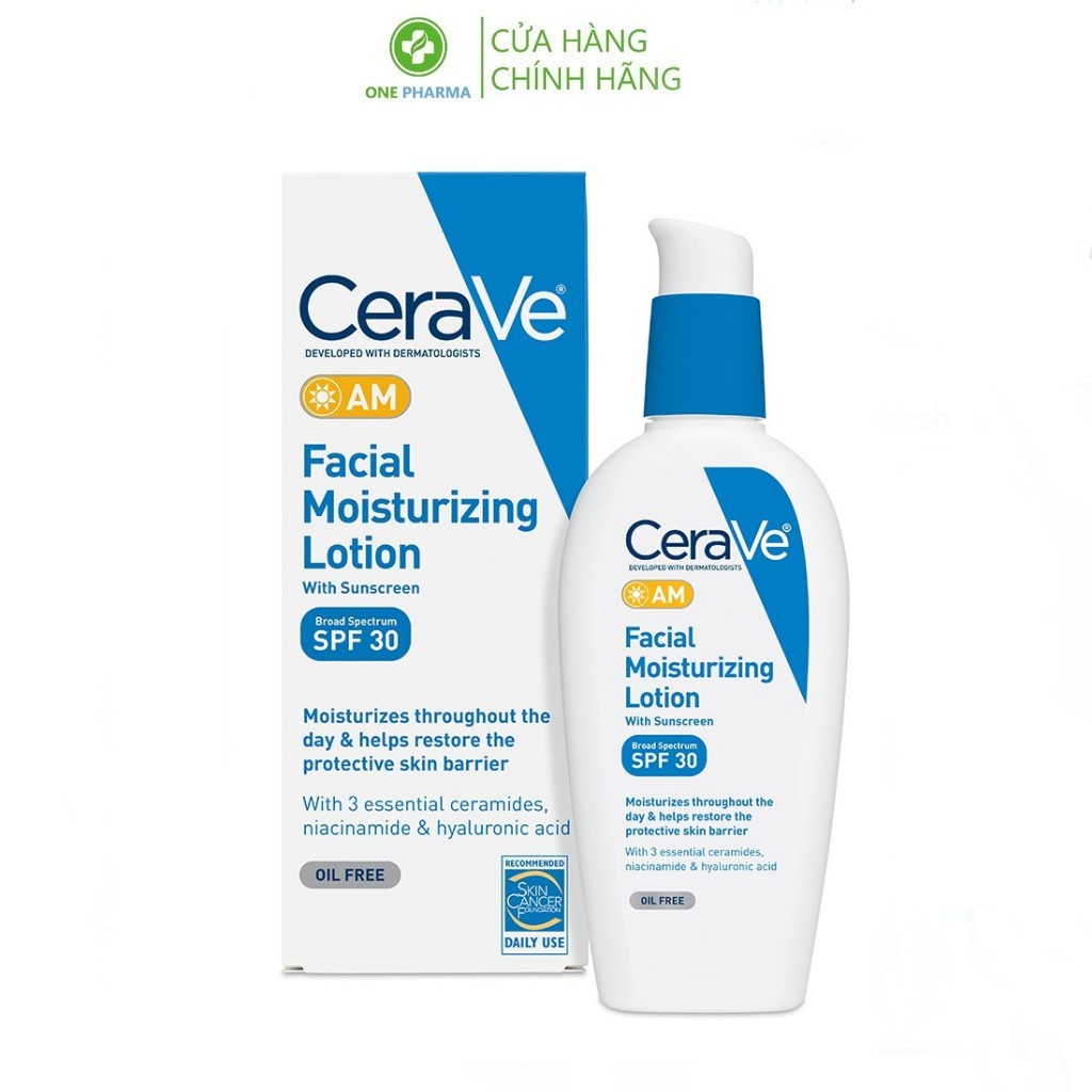 Kem dưỡng ẩm cả ngày CeraVe Facial Moisturizing Lotion AM SPF 30