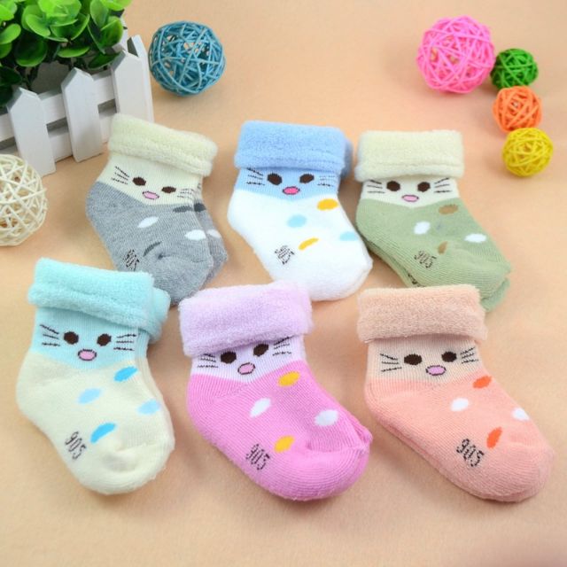Sét 3 đôi tất xù trẻ em 0-1 tuổi