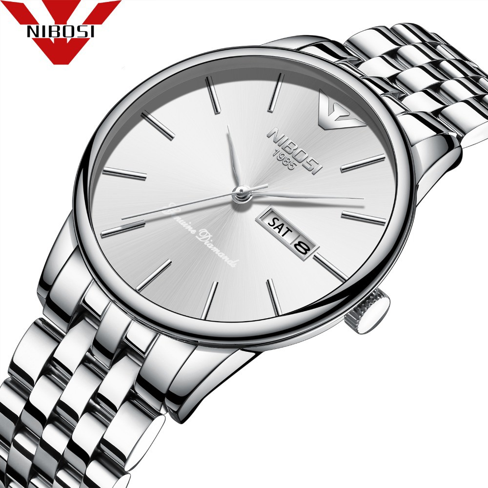 (TẶNG VÒNG TAY) Đồng Hồ Nam NIBOSI 2332 chính hãng, dây kim loại không gỉ, thép đúc đặc, FULLBOX | BigBuy360 - bigbuy360.vn